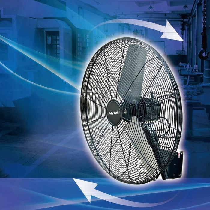 Mytek 3363 Ventilador de Pared Industrial de 30 Pulgadas, Potente Oscilación 90° - LuzDeco