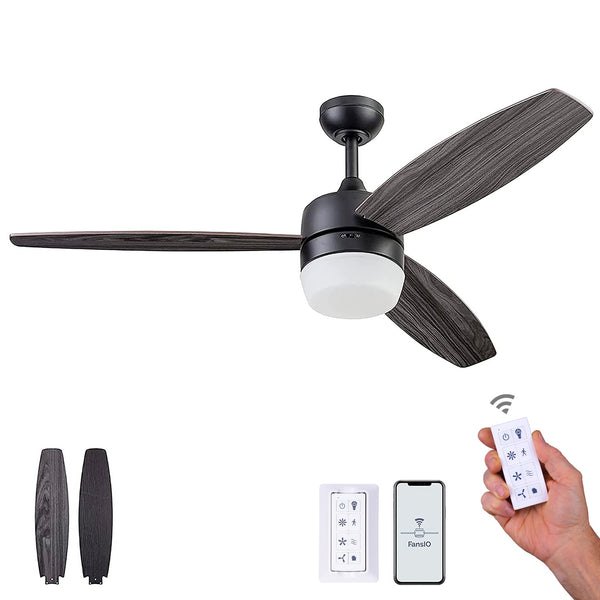 Prominence Home Ventilador de Techo Smart de 52" con Luz y 3 Aspas Reversibles con Control Remoto, Modelo Enoki - Ventiladores.com