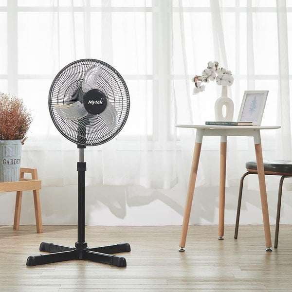 Mytek Ventilador de Pedestal Industrial de 16", Metálico Oscilación 90° - Ventiladores.com