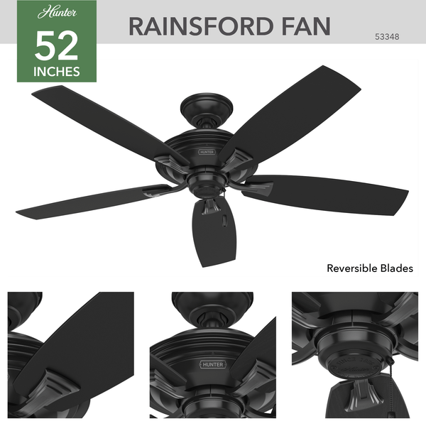 Hunter Ventilador de Techo 52", Modelo Rainsford