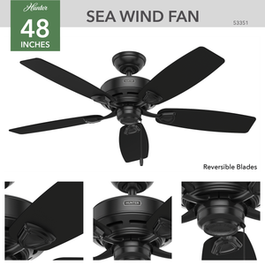 Hunter Ventilador de Techo de 48"  Modelo Sea Wind