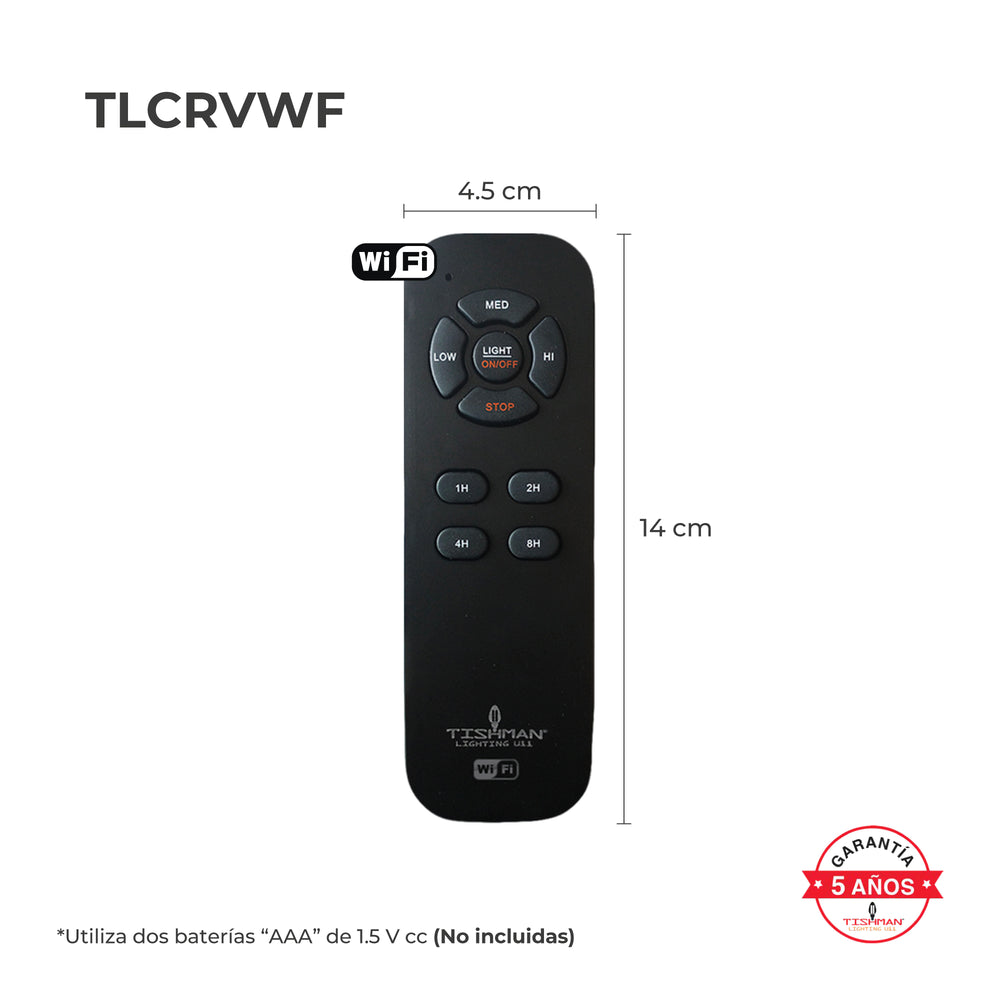 Kit control ventilador WiFi Tishman TLCRVWF color negro para Alexa