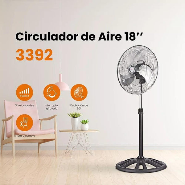 Mytek Ventilador de 18" Pedestal Industrial - Ventiladores.com