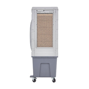 Vista lateral del enfriador industrial Mytek 3400, estructura robusta con ruedas giratorias