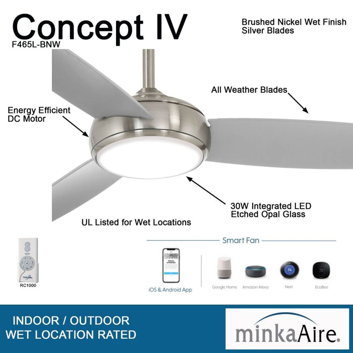 MinkaAire Ventilador de Techo 54", Modelo Concept IV