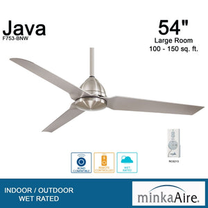 MinkaAire Ventilador de Techo 54", Modelo Java