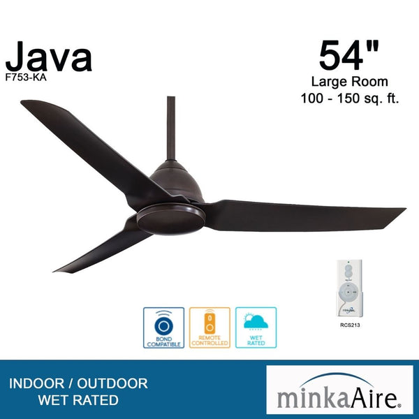 MinkaAire Ventilador de Techo 54", Modelo Java