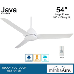 MinkaAire Ventilador de Techo 54", Modelo Java