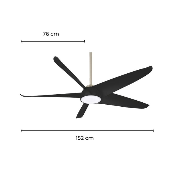 MinkaAire Ventilador de Techo con Luz 60", Modelo Ellipse