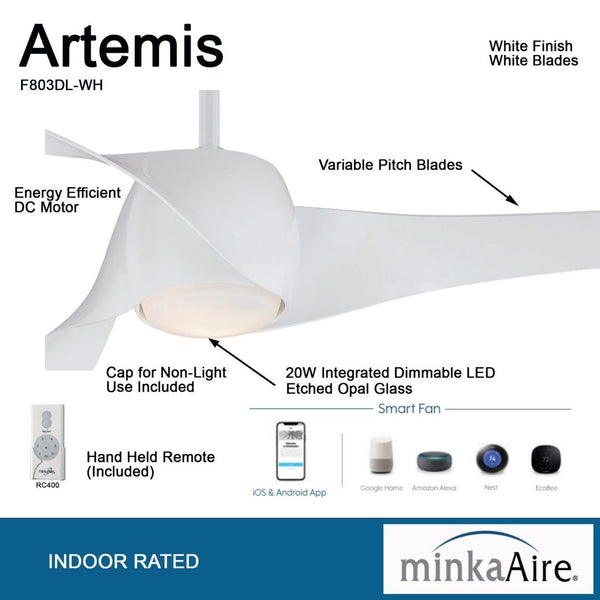 MinkaAire Ventilador de Techo 58", Modelo Artemis