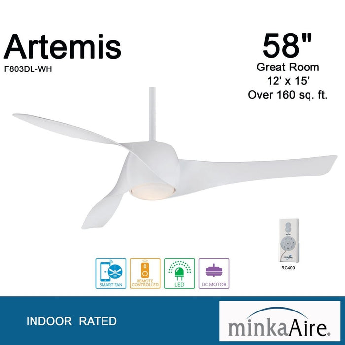 MinkaAire Ventilador de Techo 58", Modelo Artemis