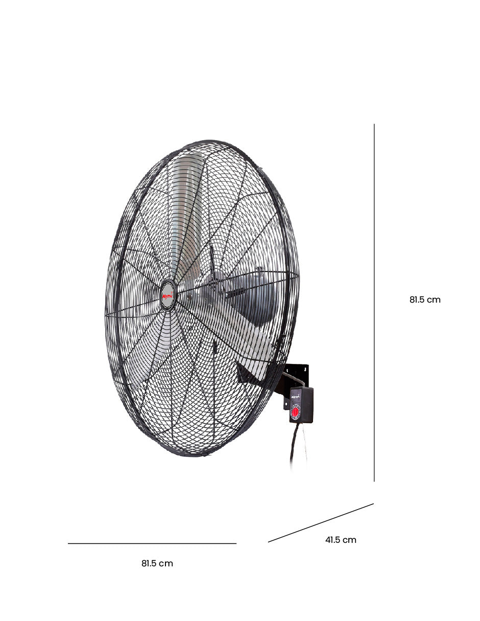 Mytek 3422 Ventilador de Pared Industrial de 30 Pulgadas 230 watts - LuzDeco