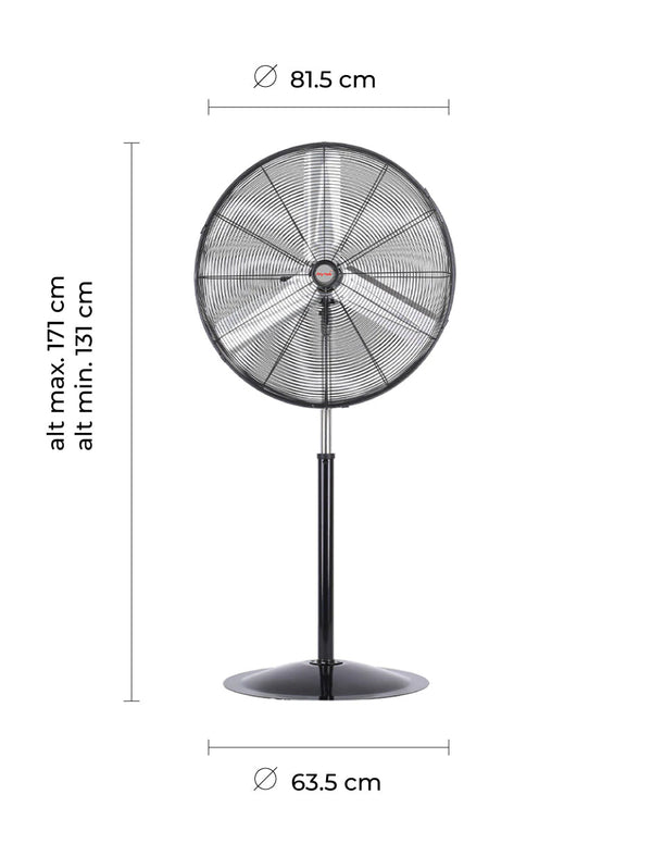 Mytek Ventilador de Pedestal Industrial de 30 Pulgadas 230W - Ventiladores.com