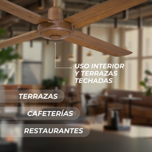 NarvikAir NA3013 Ventilador de Techo de 56", Aspas de Aluminio con Acabado de Madera