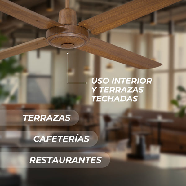 NarvikAir NA3013 Ventilador de Techo de 56", Aspas de Aluminio con Acabado de Madera