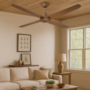 NarvikAir NA3013 Ventilador de Techo de 56", Aspas de Aluminio con Acabado de Madera