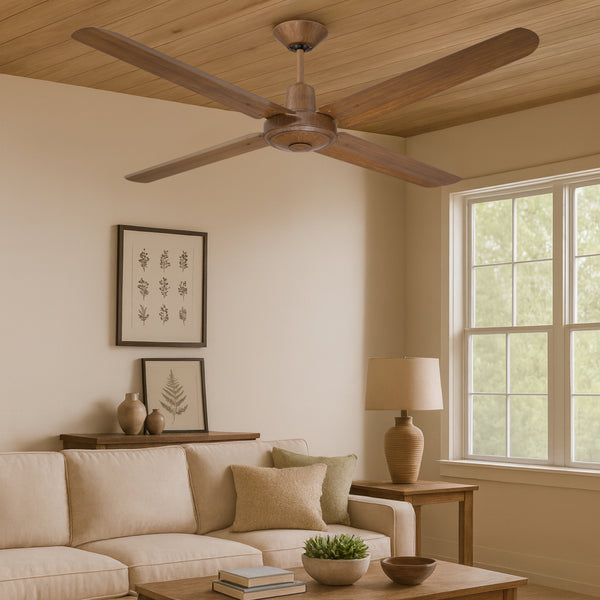 NarvikAir NA3013 Ventilador de Techo de 56", Aspas de Aluminio con Acabado de Madera