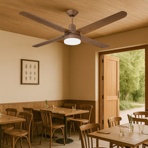 NarvikAir NA3023 Ventilador de Techo Con Luz de 56" Aspas de Aluminio con Acabado de Madera