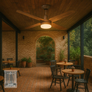 NarvikAir NA3023 Ventilador de Techo Con Luz de 56" Aspas de Aluminio con Acabado de Madera