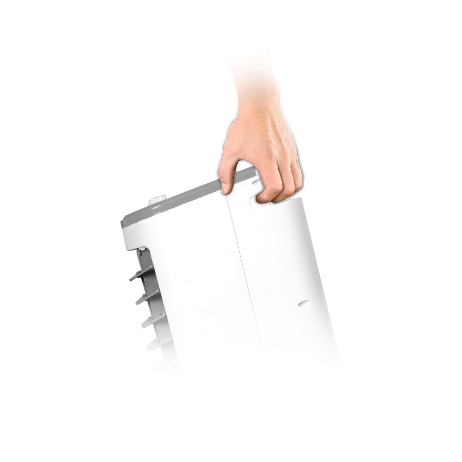 Enfriador de aire portátil Mytek 3811 color blanco, diseño compacto con panel de control frontal