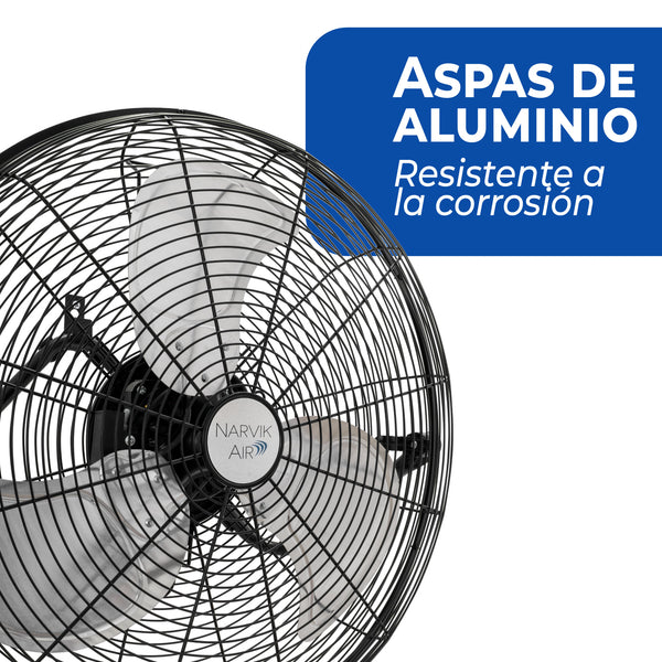 NarvikAir 20" Industrial: Potencia 2 en 1 para Entornos Exigentes imagen del producto mostrando el detalle de las aspas