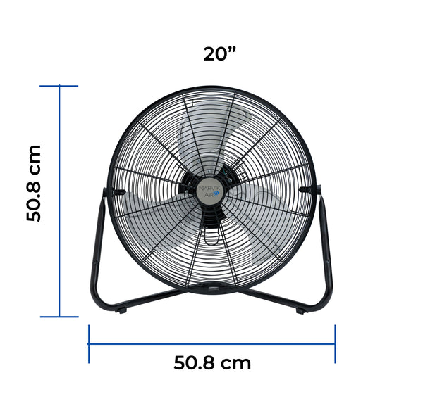 NarvikAir 20" Industrial: Potencia 2 en 1 para Entornos Exigentes imagen del producto con sus dimensiones 