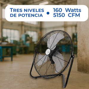 NarvikAir 20" Industrial: Potencia 2 en 1 para Entornos Exigentes imagen del producto ambientado en un taller con las caracteristicas de sus potencia