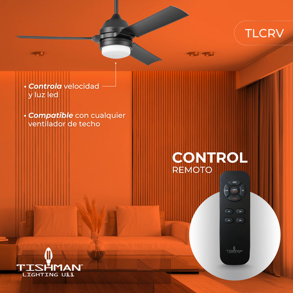 Tishman Kit Control Remoto Ventilador Techo con Luz Universal