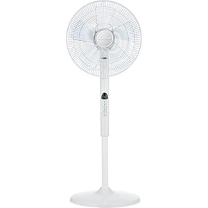 Ventilador de pedestal Mytek 16 pulgadas color negro con rejilla frontal, motor DC silencioso y base estable para hogar y oficina.