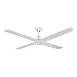 Ventilador de techo industrial NarvikAir de 56 pulgadas en color blanco con tres aspas de aluminio y motor central.