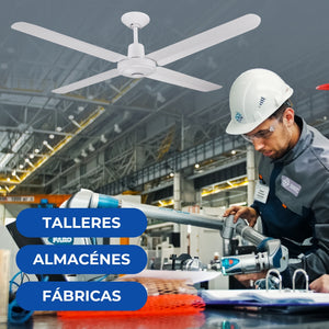 Ventilador de techo industrial NarvikAir de 56 pulgadas pata talleres, almacenes y fabricas