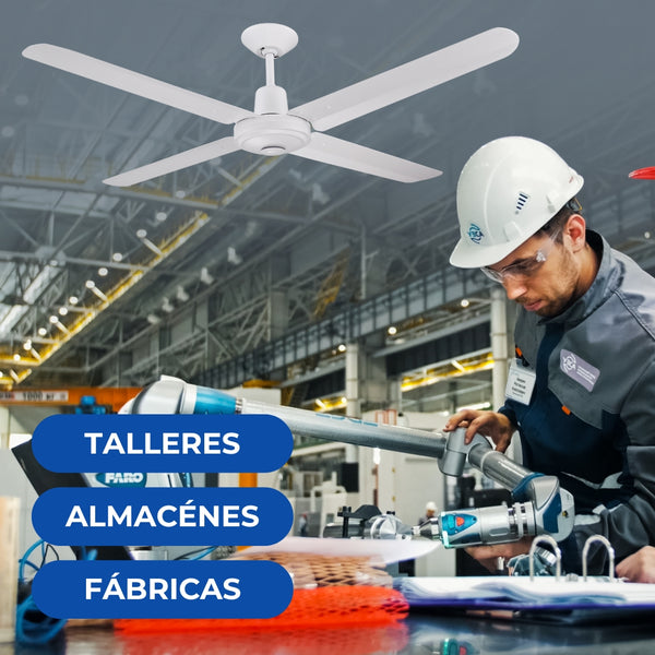 Ventilador de techo industrial NarvikAir de 56 pulgadas pata talleres, almacenes y fabricas