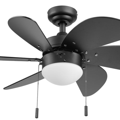 Coolfan Ventilador de Techo con Luz de 30'' con 6 Aspas y Control de Cadena para Exterior , Modelo Tramontana 45501 - LuzDeco