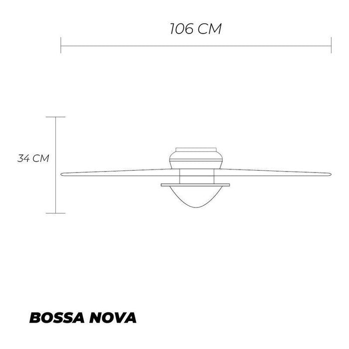 Coolfan Ventilador de Techo de 42'' con Luz, 5 Aspas Reversibles de Madera con Control de Cadena, Modelo Bossa Nova 52301 - LuzDeco