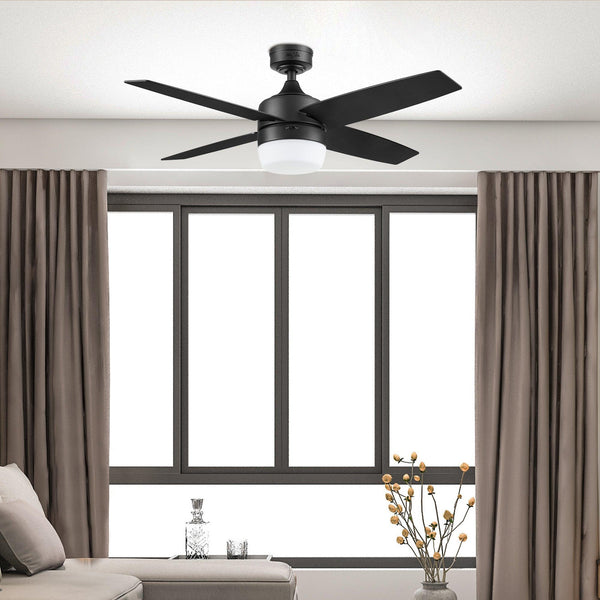 Coolfan Ventilador de Techo de 44" con Luz LED y 4 Aspas Reversibles de Madera con Control Remoto, Modelo Bela 2201-CCT - LuzDeco