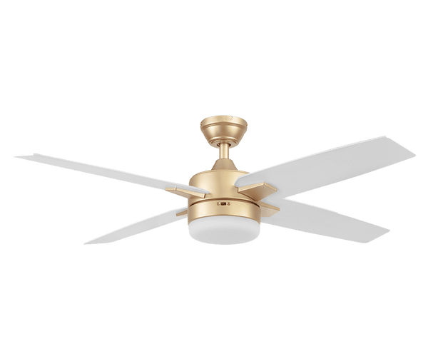 Coolfan Ventilador de Techo de 50" con Luz LED y 4 Aspas de Madera Reversibles con Control Remoto, Modelo Feria 51102-CCT - LuzDeco