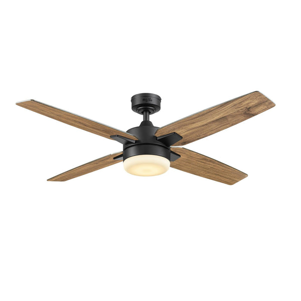 Coolfan Ventilador de Techo de 50" con Luz LED y 4 Aspas de Madera Reversibles con Control Remoto, Modelo Feria 51102-CCT - LuzDeco