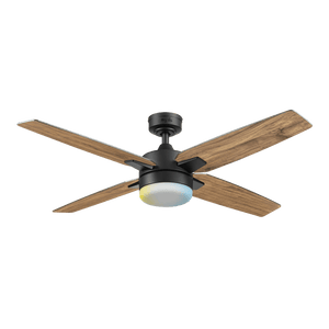 Coolfan Ventilador de Techo de 50" con Luz LED y 4 Aspas de Madera Reversibles con Control Remoto, Modelo Feria 51102-CCT - LuzDeco