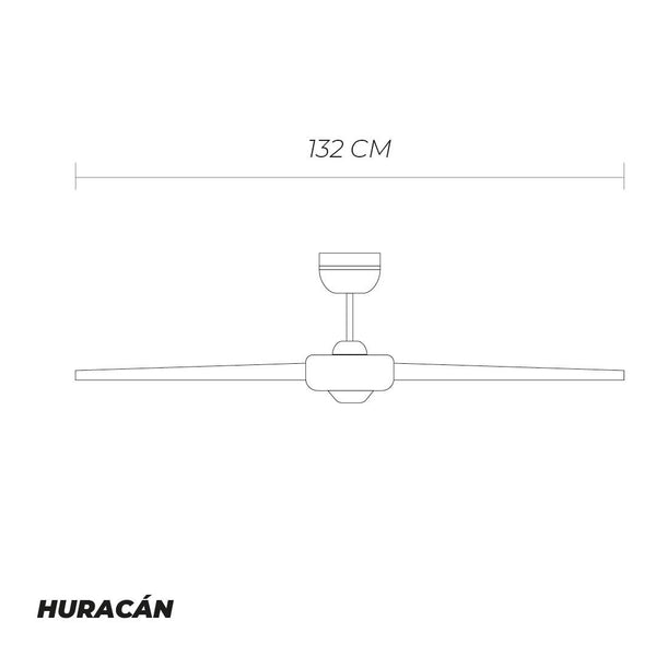 Coolfan Ventilador de Techo de 52" con 5 Aspas Plásticas Estilo Rattán con Control de Cadena para Exterior, Modelo Huracán Tropical 66406 - LuzDeco