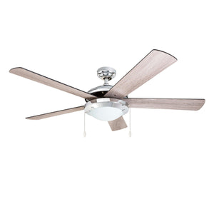 Coolfan Ventilador de Techo de 52" con 5 Aspas Reversibles y Control Cadena, Modelo Vendaval 47801 - LuzDeco