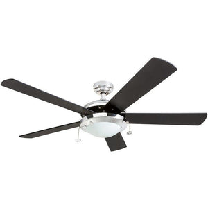 Coolfan Ventilador de Techo de 52" con 5 Aspas Reversibles y Control Cadena, Modelo Vendaval 47801 - LuzDeco