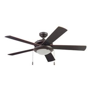 Coolfan Ventilador de Techo de 52" con 5 Aspas Reversibles y Control Cadena, Modelo Vendaval 47801 - LuzDeco