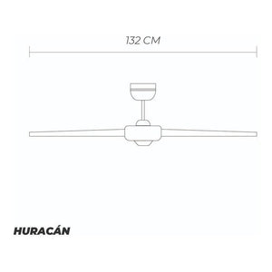 Coolfan Ventilador de Techo de 52'' con 5 Aspas y Control de Cadena Apto para Exterior, Modelo Huracán 66400-P - LuzDeco