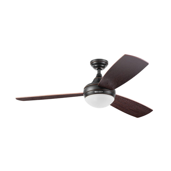 Coolfan Ventilador de Techo de 52'' con Luz 3 Aspas Reversibles de Madera con Control de Pared, Modelo Barlovento 46701 - LuzDeco