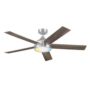 Coolfan Ventilador de Techo de 52'' con Luz LED y 3 Aspas de Madera Reversibles con Control Remoto, Modelo Drinet 52702-CCT - LuzDeco