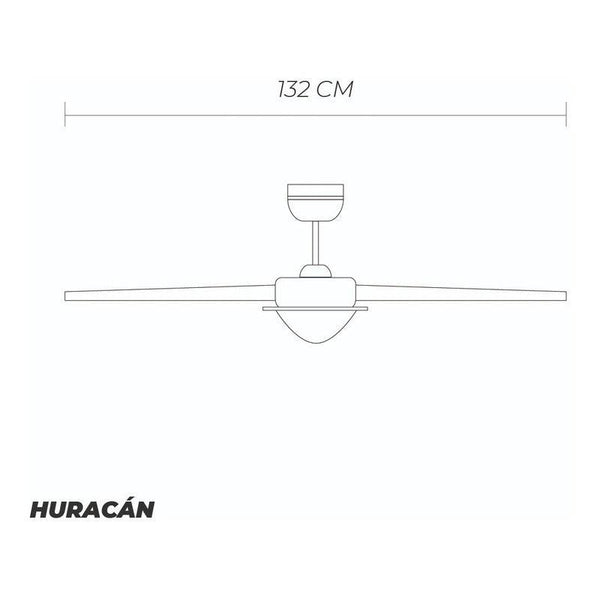 Coolfan Ventilador de Techo de 52'' con Luz y 5 Aspas con Control de Cadena Apto para Exterior, Modelo Huracán 66401 - LuzDeco