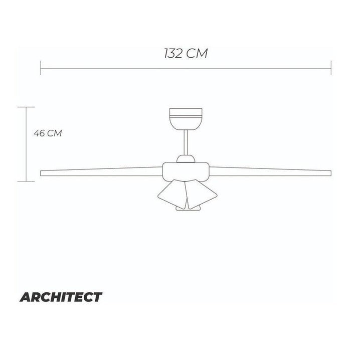 Coolfan Ventilador de Techo de 52'' con Luz y 5 Aspas Reversibles con Control de Cadena, Modelo Architect 43301 - LuzDeco