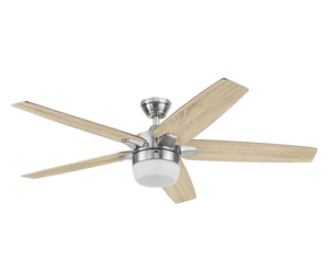 Coolfan Ventilador de Techo de 54" con Luz LED y 5 Aspas de Madera Reversibles con Control Remoto, Modelo Passat 51202-CCT - LuzDeco