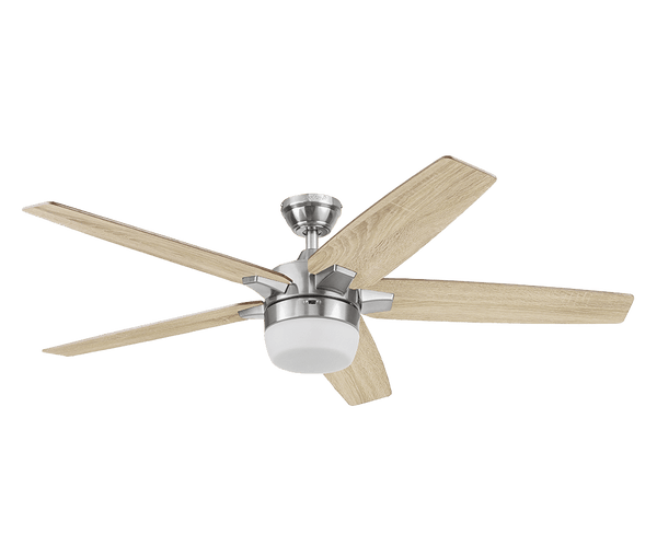 Coolfan Ventilador de Techo de 54" con Luz LED y 5 Aspas de Madera Reversibles con Control Remoto, Modelo Passat 51202-CCT - LuzDeco