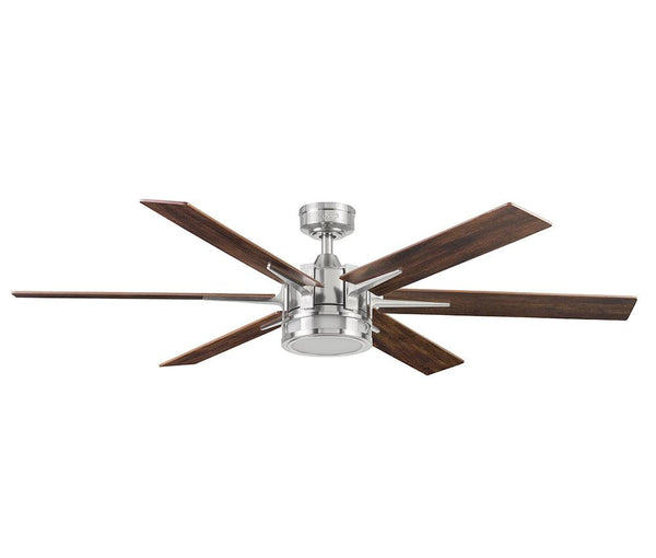 Coolfan Ventilador de Techo de 56'' con Luz LED y 6 Aspas de Madera Reversibles con Control Remoto, Modelo Santana 51401-CCT - LuzDeco